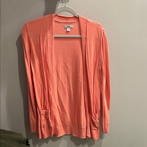 Croft & Barrow Peach Knit Cardigan